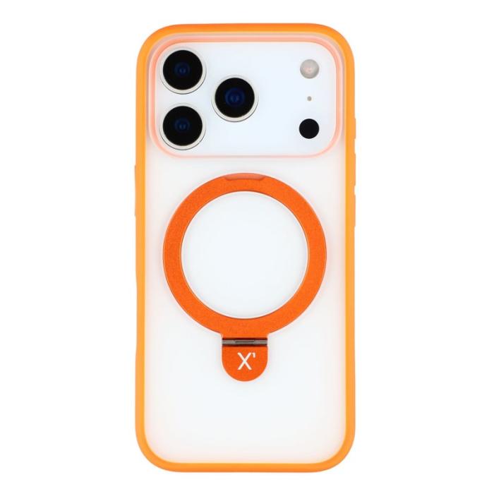 X-Level - X-LEVEL Mobilskal till iPhone 17 Pro med Metall Kickstand - Orange