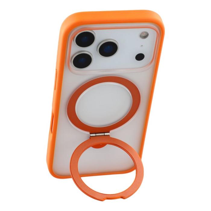 X-Level - X-LEVEL Mobilskal till iPhone 17 Pro med Metall Kickstand - Orange