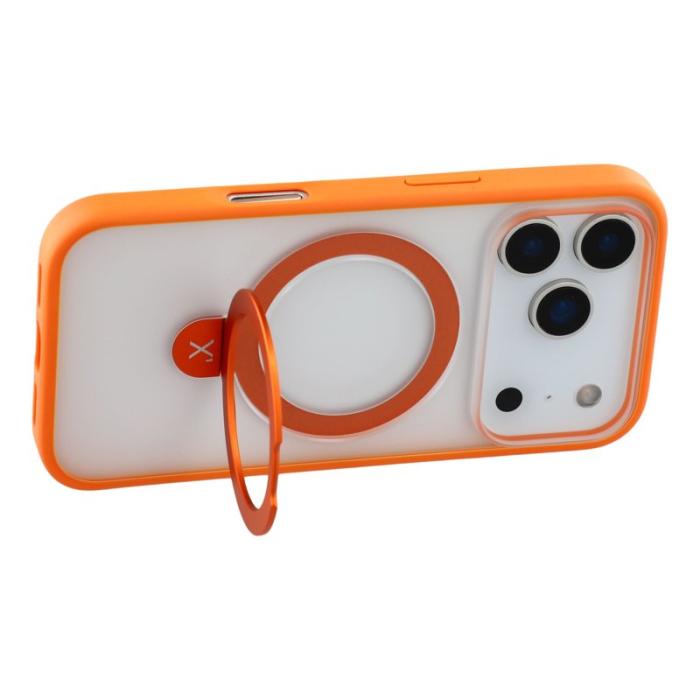 X-Level - X-LEVEL Mobilskal till iPhone 17 Pro med Metall Kickstand - Orange