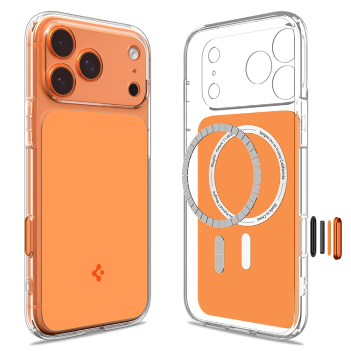 Spigen - Spigen iPhone 17 Pro Mobilskal Magsafe Ultra Hybrid - Glossy Orange