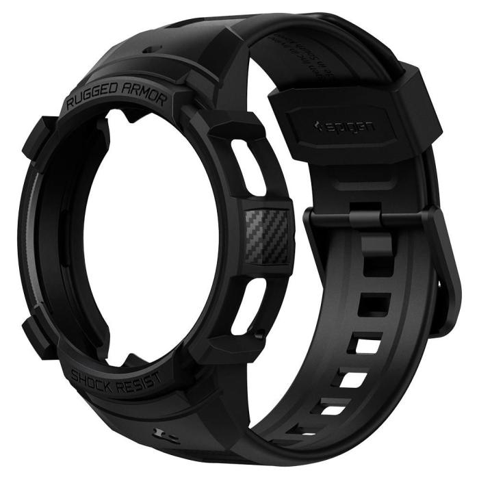 UTGATT4 - Spigen Rugged Armor Pro Strap Galaxy Watch 4 Classic 42mm - Matte Svart