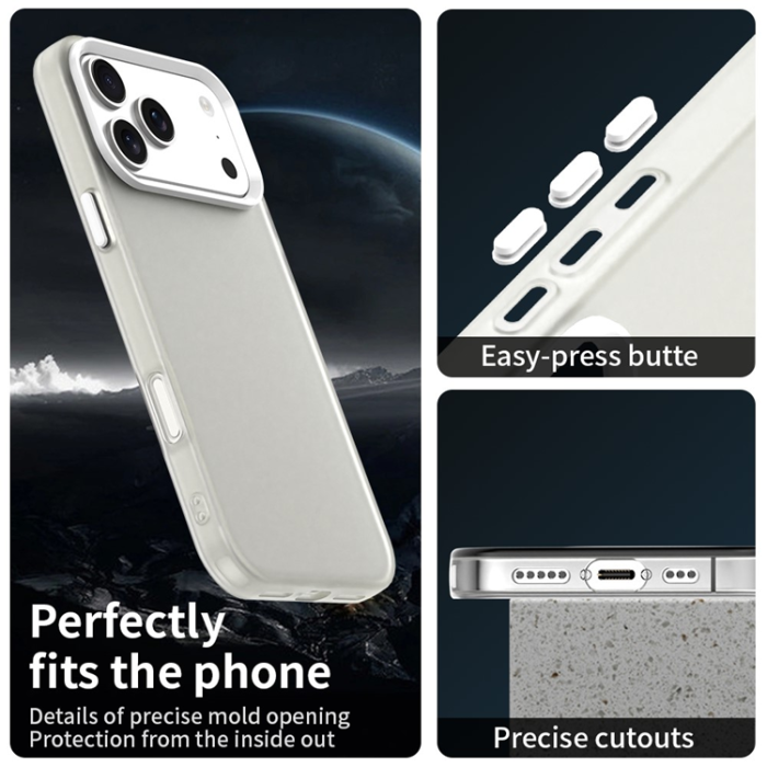 A-One Brand - iPhone 17 Pro Mobilskal Matte Anti-Drop - Vit