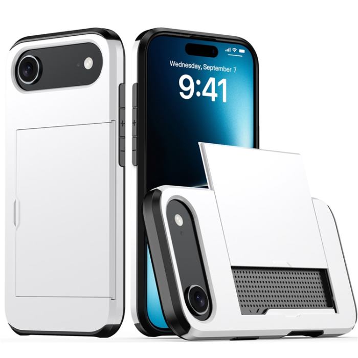 A-One Brand - iPhone 17 Air Mobilskal korthållare - Vit