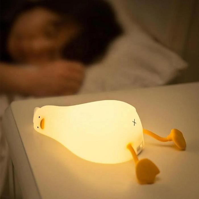 OEM - LED Nattlampa Tryck Goose Art Deco - Vit