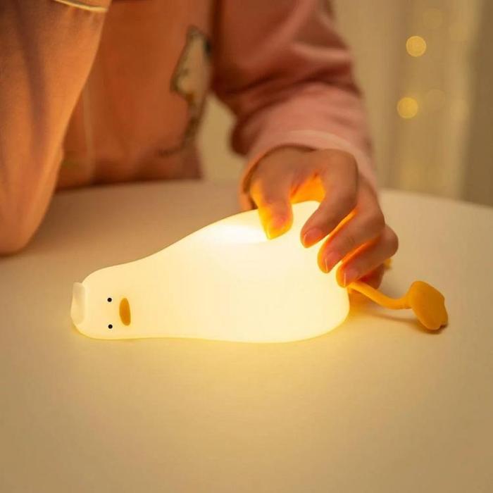 OEM - LED Nattlampa Tryck Goose Art Deco - Vit