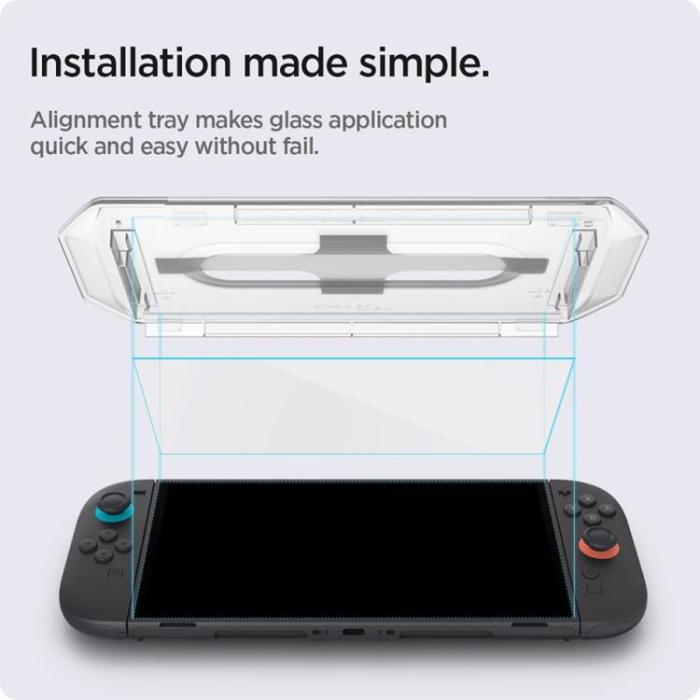 Spigen - [2-Pack] Spigen Nintendo Switch 2 Härdat glas Skärmskydd EZ Fit