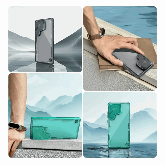 Nillkin - Nillkin Galaxy S25 Ultra Mobilskal Iceblade Prop Kickstand - Svart