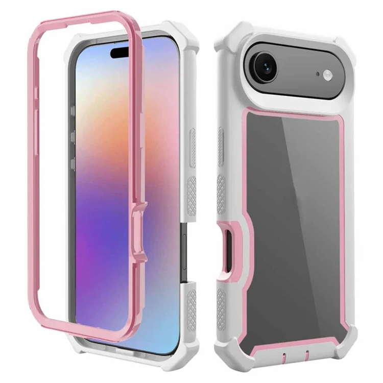 iPhone 17 Air Mobilskal TPU + PC Shockproof -Vit/Rosa | 2353 | AlltMobil