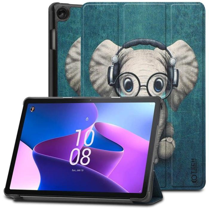 UTGATT - Tech-Protect Lenovo Tab M10 (Gen3) 10.1 Fodral Happy Elephant