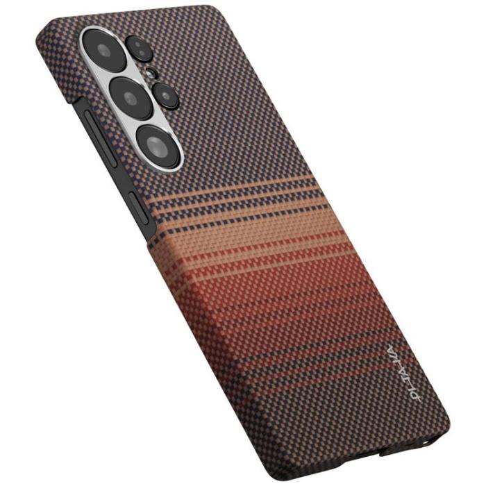 PITAKA - PITAKA Galaxy S25 Ultra Mobilskal MagSafe Moonrise Tactile Woven - Sunset