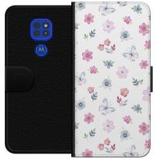 iSecrets - Plånboksfodral till Motorola Moto G9 Play med Blommor och fjärillar