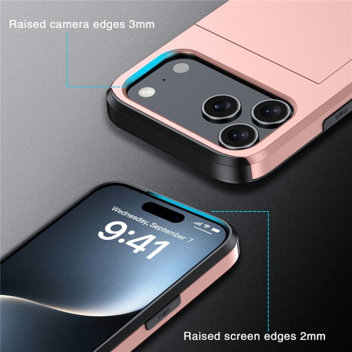 A-One Brand - iPhone 17 Pro Mobilskal korthållare - Svart