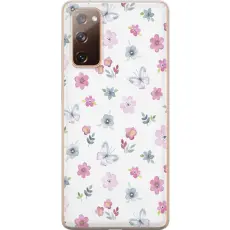 Gustaf - Mobilskal till Samsung Galaxy S20 FE med Blommor och fj&auml;rillar