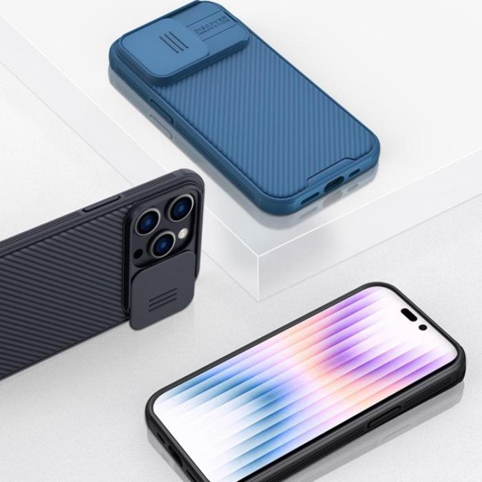 Nillkin - Nillkin iPhone 14 Pro Skal Magsafe CamShield Pro Series - Blå