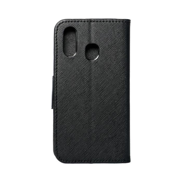 OEM - Galaxy A40 Plånboksfodral Fancy Eco Läder - Svart