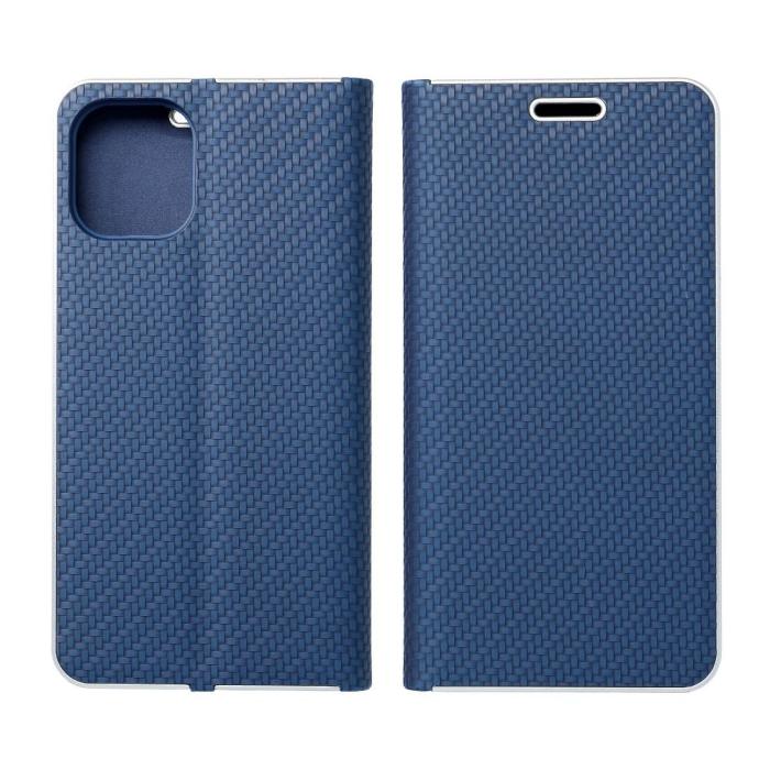 OEM - Galaxy A40 Plånboksfodral Forcell Luna Carbon - Blå