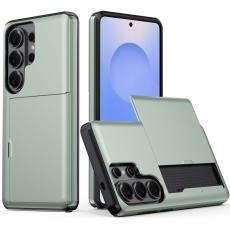 Amorus - AMORUS Mobilskal till Samsung Galaxy S26 Ultra Plast Med Kortfack - Arm&eacute;gr&ouml;n