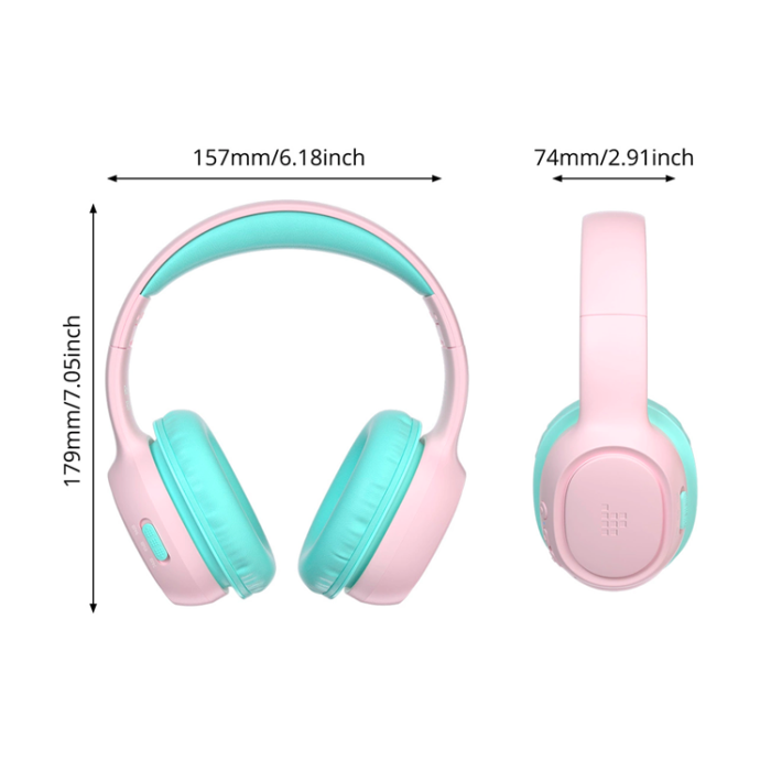 Tronsmart - Tronsmart Over-Ear Trådlösa Hörlurar till Barn Safe KH02 - Rosa