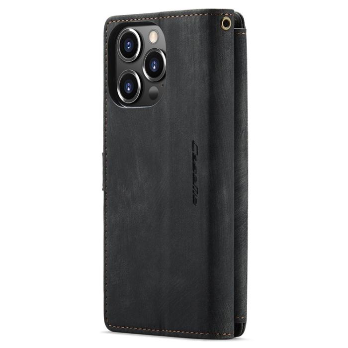 Caseme - CASEME iPhone 15 Pro Max Plånboksfodral C30 Zipper - Svart