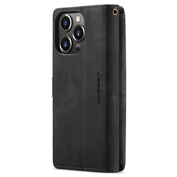 Caseme - CASEME iPhone 15 Pro Max Plånboksfodral C30 Zipper - Svart
