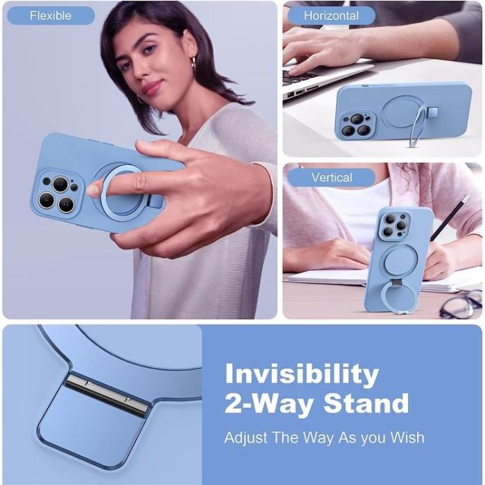OEM - iPhone 15 Pro Mobilskal Magsafe Liquid Silikon - Ljusblå