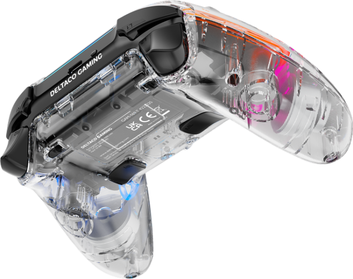UTGATT1 - Deltaco Gaming Trådlös Controller PS4 - RGB/Transparent