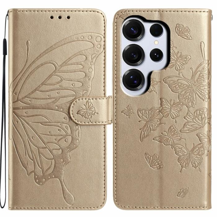 OEM - Samsung Galaxy S26 Ultra Plånboksfodral Flip Konstläder - Guld