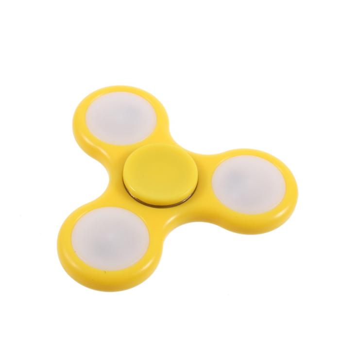 UTGATT5 - Fidget Tri-Spinner med LED Lampor - Gul