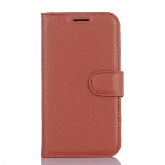 UTGATT5 - Plånboksfodral till Samsung Galaxy J1 (2016) - Brun