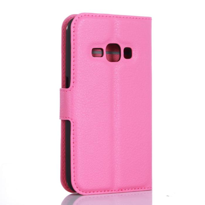 UTGATT5 - Plånboksfodral till Samsung Galaxy J1 (2016) - Magenta