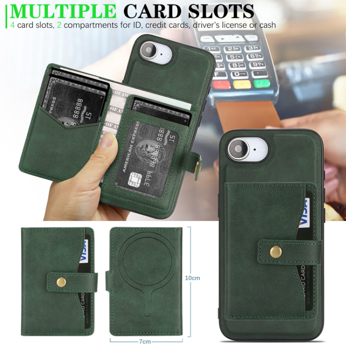 A-One Brand - iPhone 16e Mobilskal MagSafe Detachable Korthållare