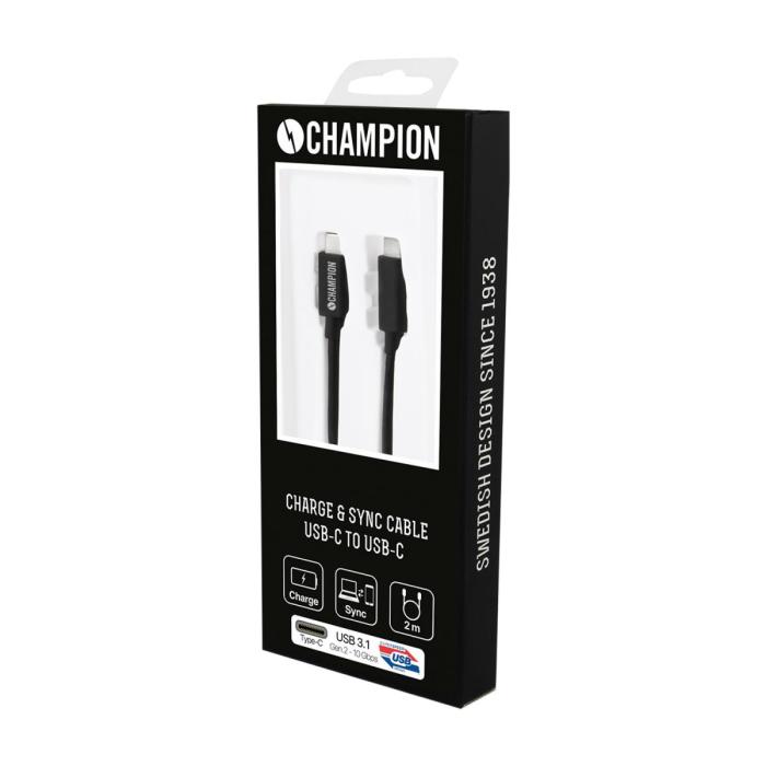 UTGATT5 - Champion USB 3.1-kabel, Typ C till Typ C, 2m