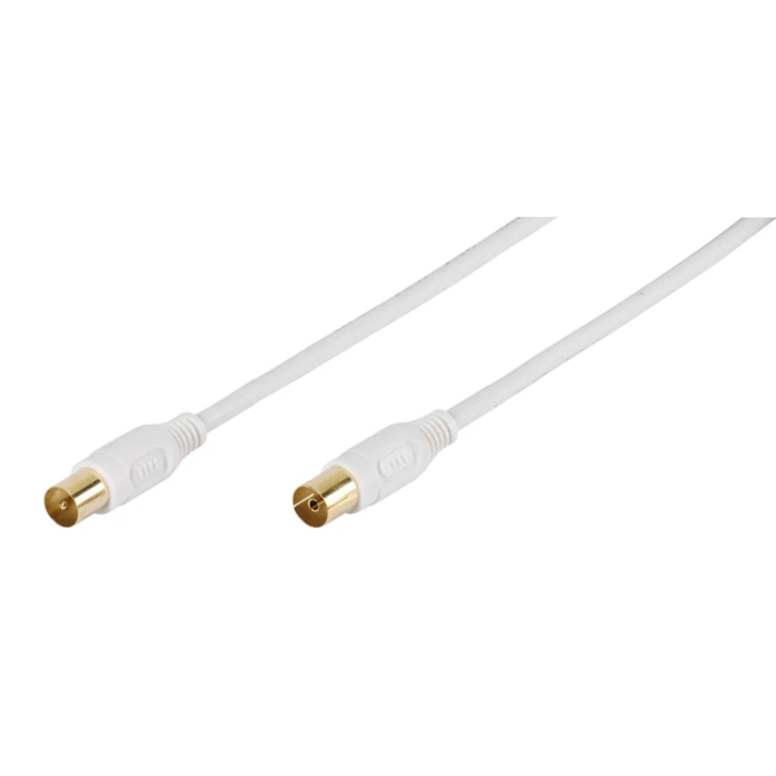 UTGATT1 - Vivanco Antenn Kabel Dubbelskärmad 90dB 1.5m - Vit