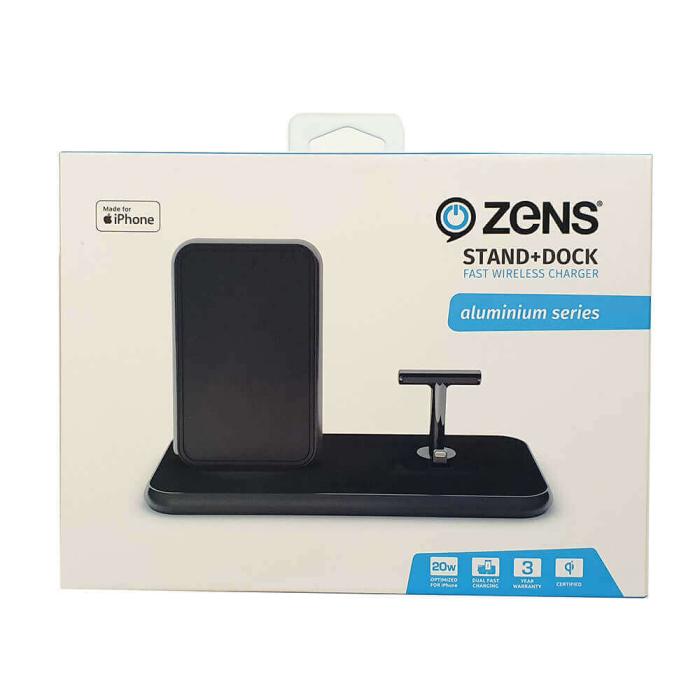 ZENS - ZENS Triple QI Trådlös laddare 2x10W Apple Watch Laddare