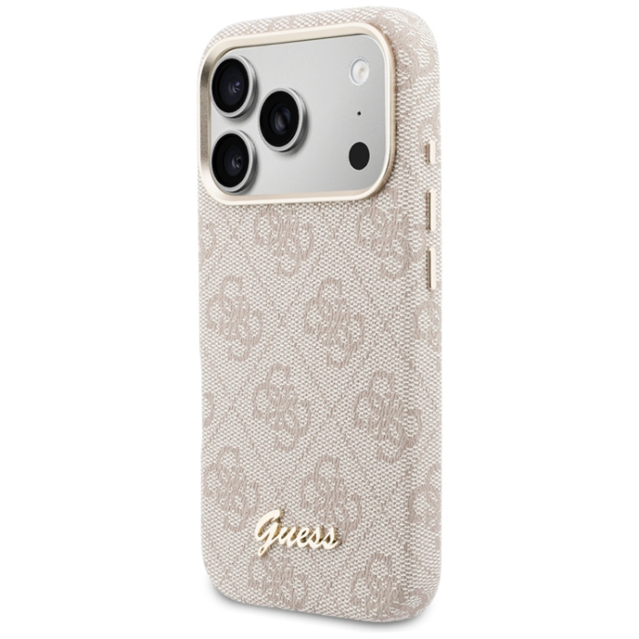 Guess - Guess Mobilskal För iPhone 17 Pro MagSafe 4G Script - Rosa