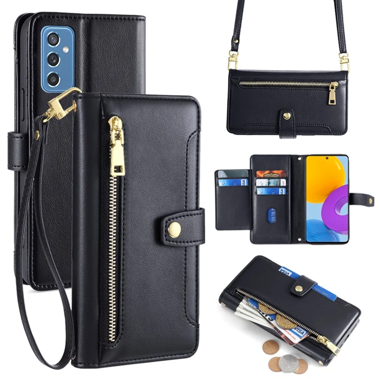Galaxy M52 5G Plånboksfodral Drop Proof (Svart) | 2353 | AlltMobil