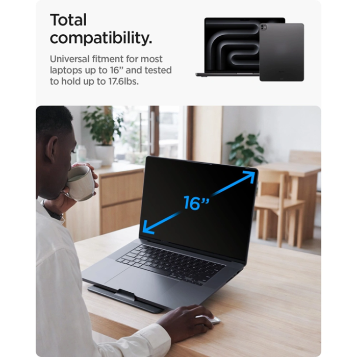 Spigen - Spigen Laptop och Surfplattaställ Slimfold LD201-S8 - Rymdgrå