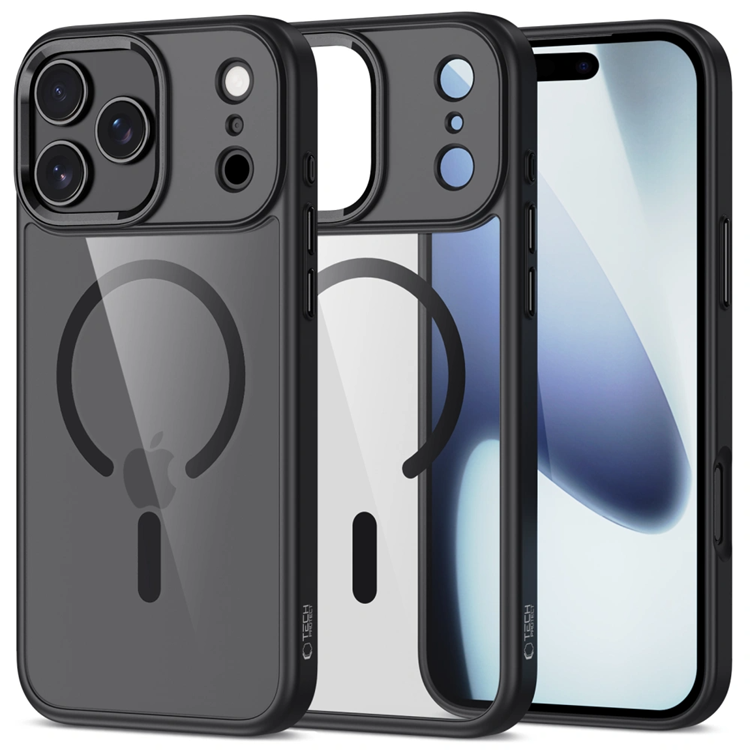 Tech-Protect iPhone 17 Pro Mobilskal Magsafe Matte - Svart/Clear | 2353 | AlltMobil