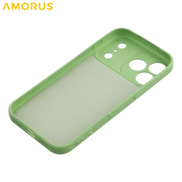 Amorus - AMORUS iPhone 17 Pro Max Mobilskal Precise Cutouts - Grön