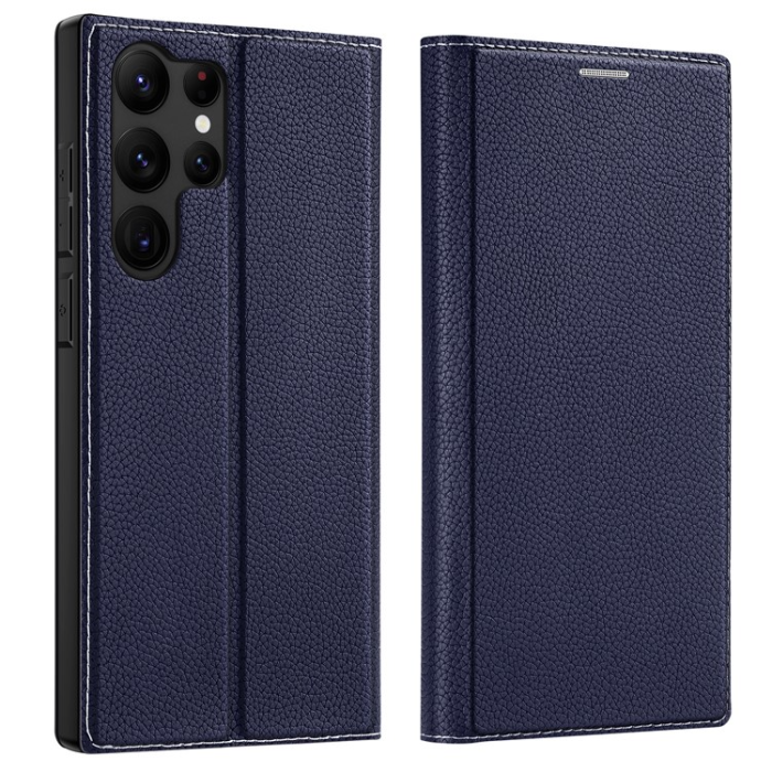 Dux Ducis - Dux Ducis Galaxy S23 Ultra Plånboksfodral Skin X2 Magnetic - Blå