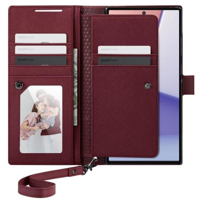 Spigen - Spigen Galaxy S23 Plånboksfodral S Plus - Burgundy