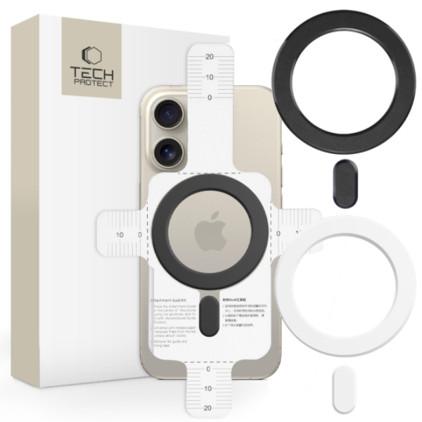 Tech-Protect MagSafe Universell Magnetisk Ring [2in1] - Svart och Vit | 264 | AlltMobil