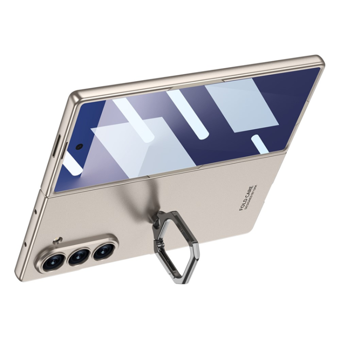 GKK - GKK Galaxy Z Fold 7 Mobilskal Ringhållare Kickstativ - Grå