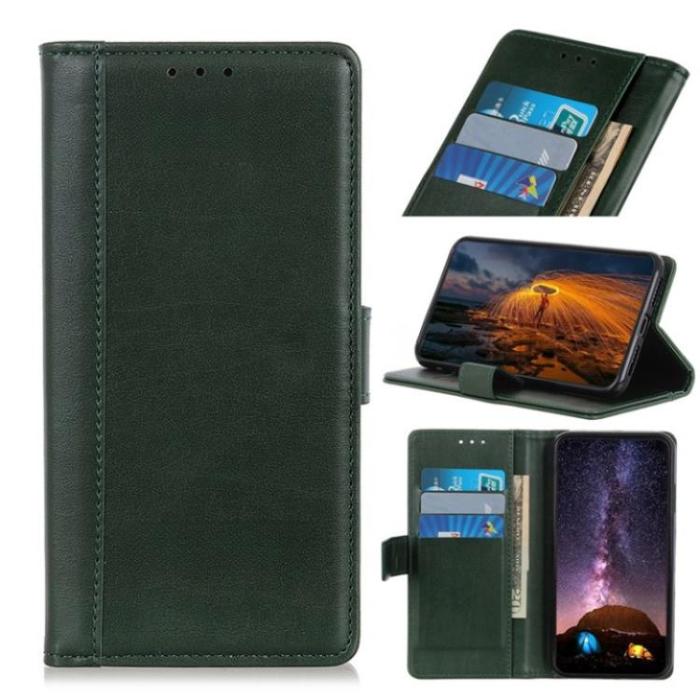 A-One Brand - Google Pixel 6a Plånboksfodral PU-Läder Folio Flip - Grön