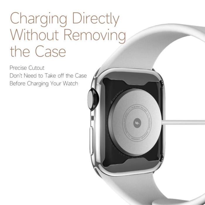 Dux Ducis - DUX DUCIS Apple Watch 4/5/6/SE 44mm Skal Somo Flexible - Silver