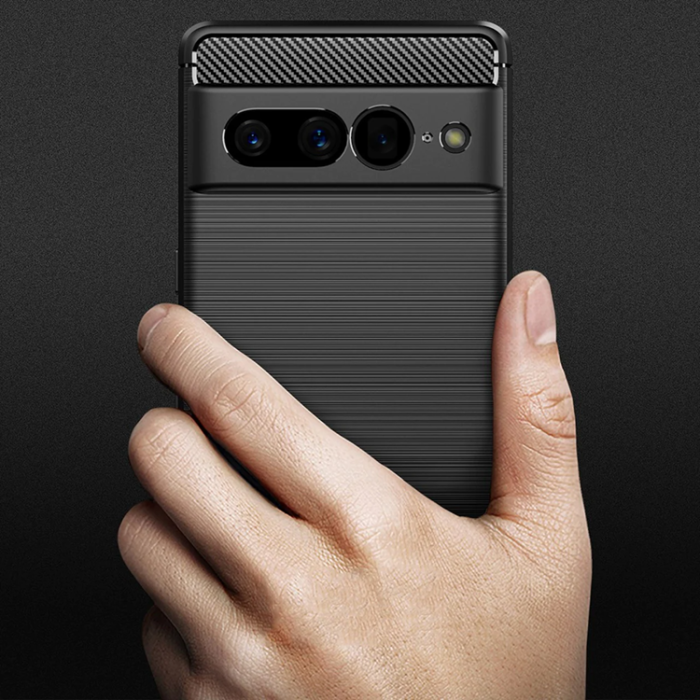 A-One Brand - Google Pixel 7 Pro Skal Carbon Fiber Texture - Svart