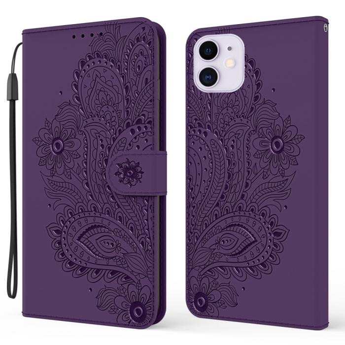A-One Brand - Blommor iPhone 13 Mini Plånboksfodral - Lila