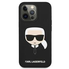 UTGATT1 - Karl Lagerfeld iPhone 13 Mini Skal Silikon Karl`s Head - Svart