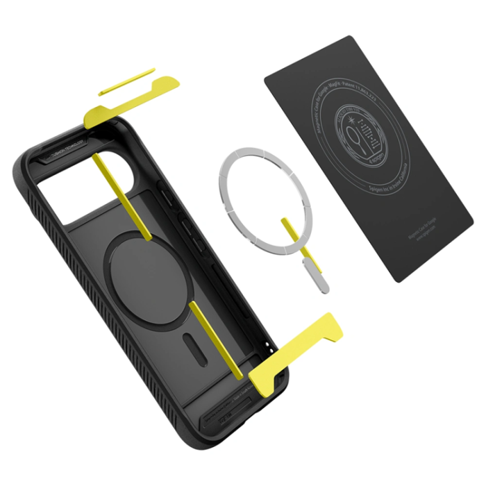 Spigen - Spigen Google Pixel 10/10 Pro Mobilskal Magsafe Rugged Armor - Svart