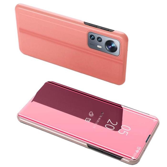 OEM - Xiaomi 12 Lite Fodral Clear View Flip - Rosa